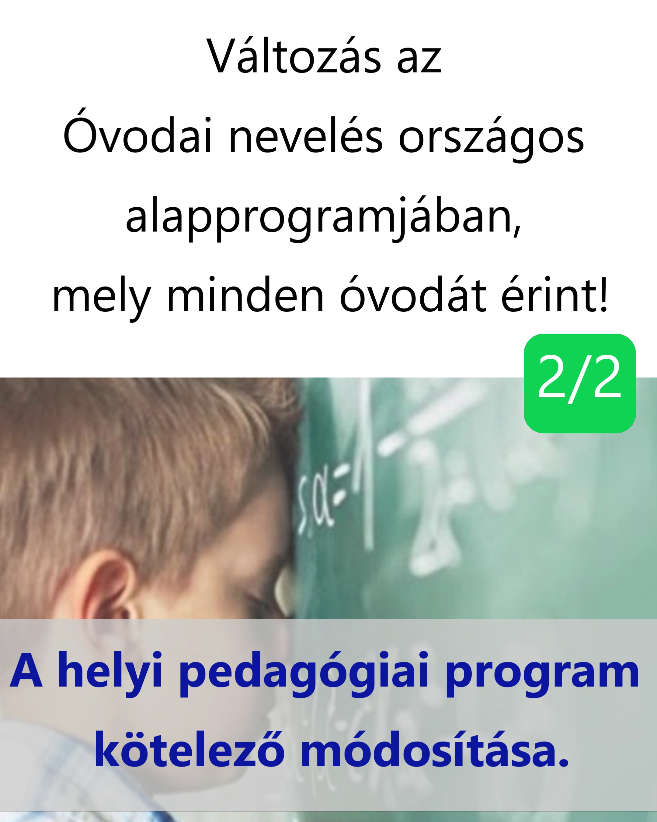 Módosult az Óvodai nevelés országos alapprogramja!